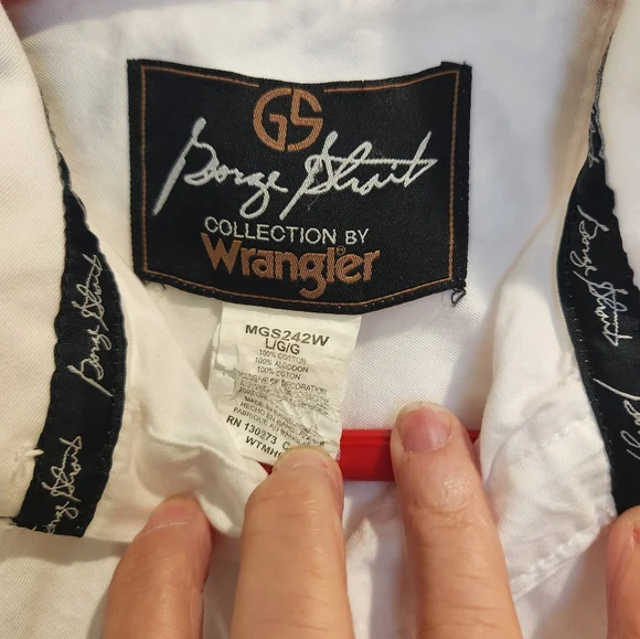 Wrangler George Strait Collection Classic White Men's Shirt - Picture 6 of 6